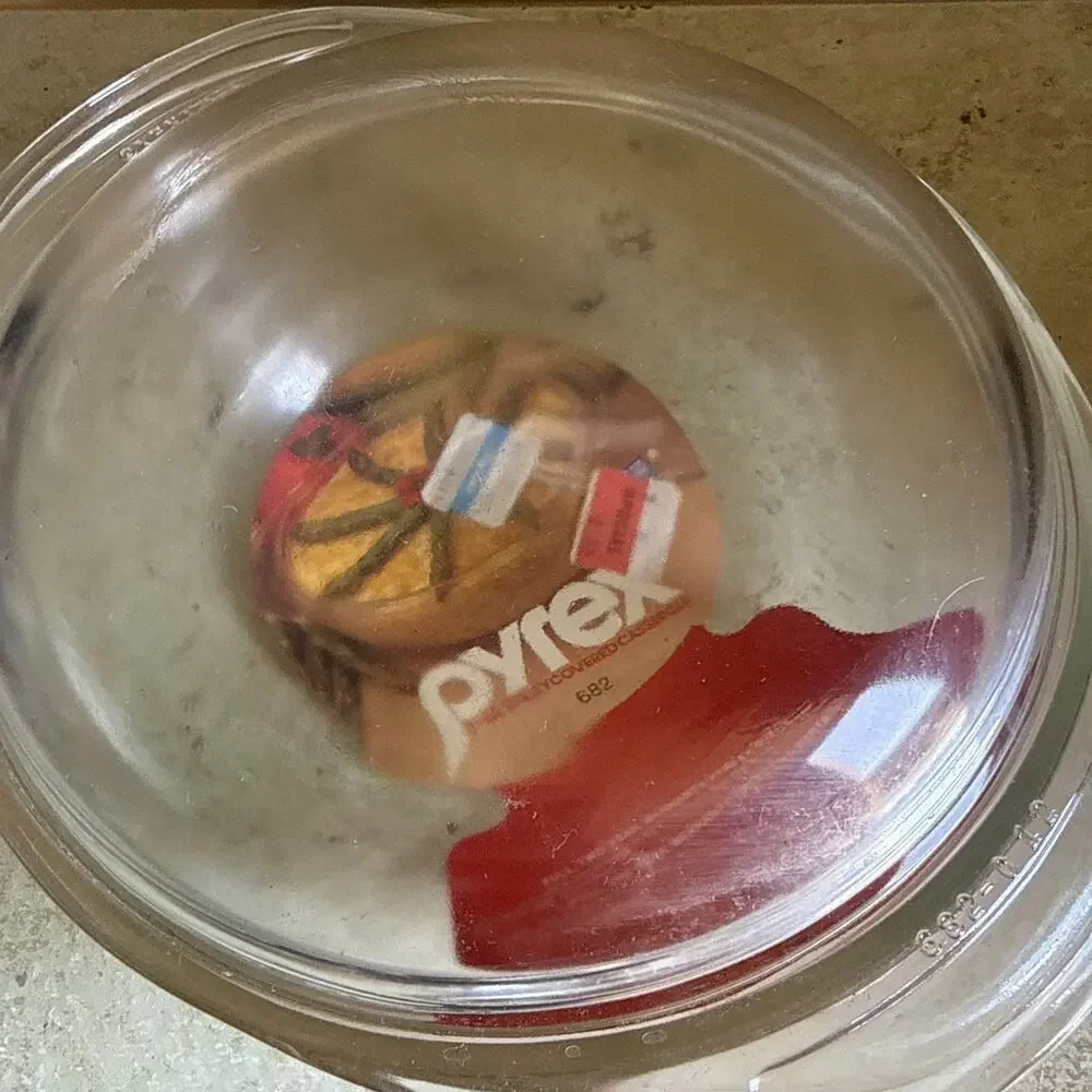 Vintage Pyrex 022 1qt Clear Glass Casserole Covered Dish Tab Lid 682 012 ~ USA